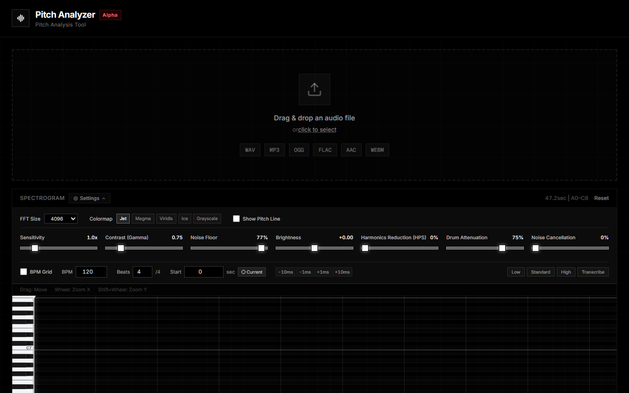 Pitch Analyzer Screenshot